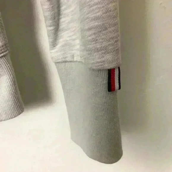 TOMMY HILFIGER 85 Gray Blue Red Small Full Zip Cotton Blend Hoodie Jacket - Picture 7 of 9
